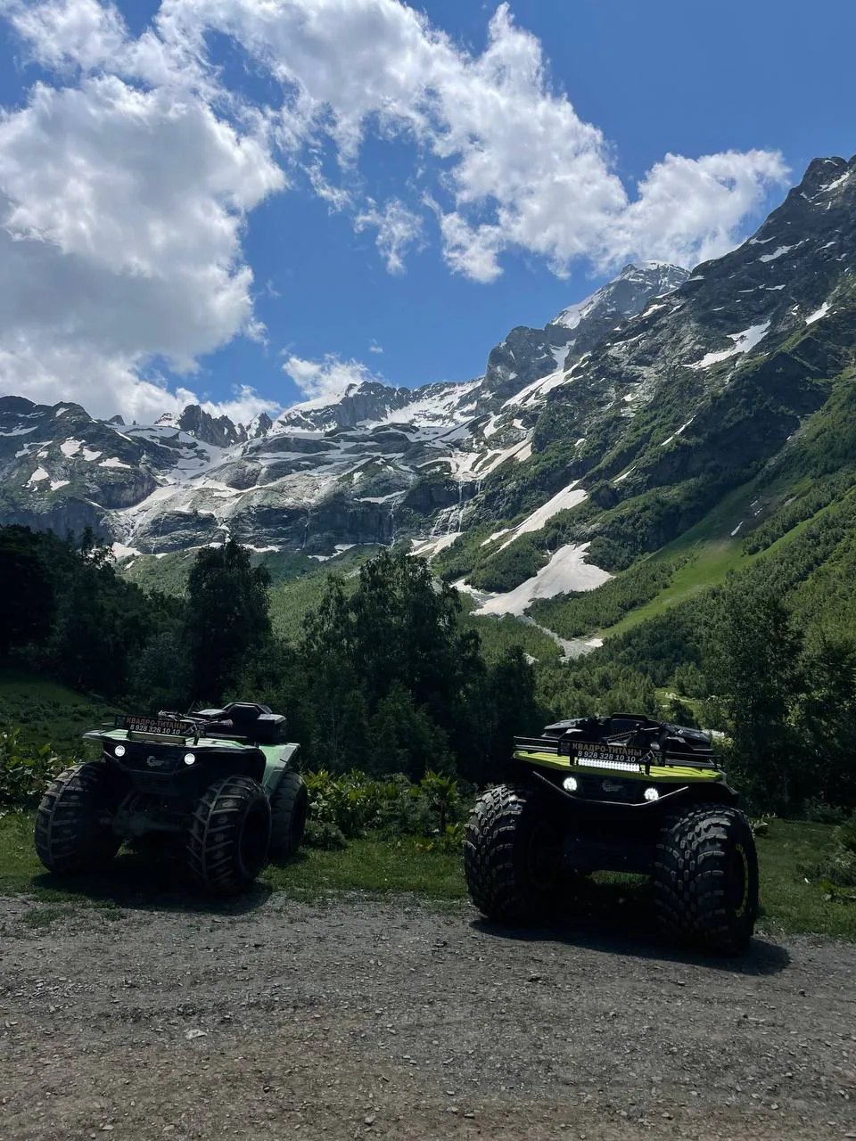 Квадроцикл-болотоход — Софийские ледники — квадроцикла на Софийских ледниках