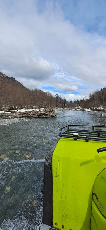 White waterfalls — an ATV at White waterfalls