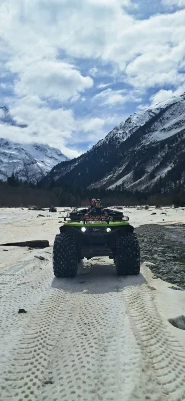 White waterfalls — an ATV at White waterfalls
