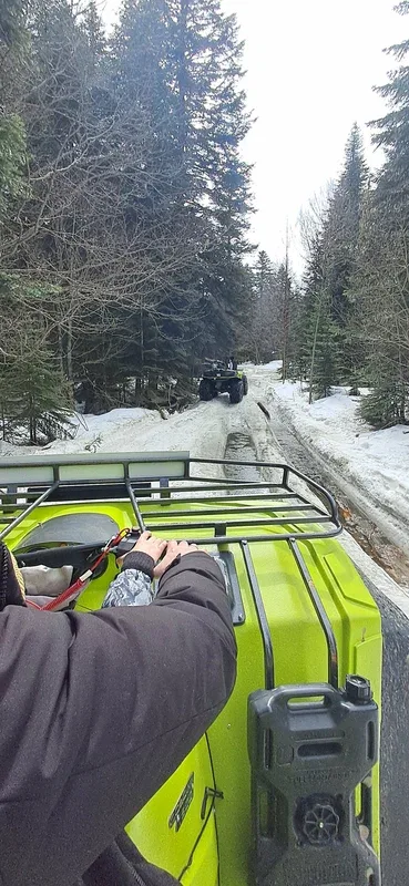White waterfalls — an ATV at White waterfalls